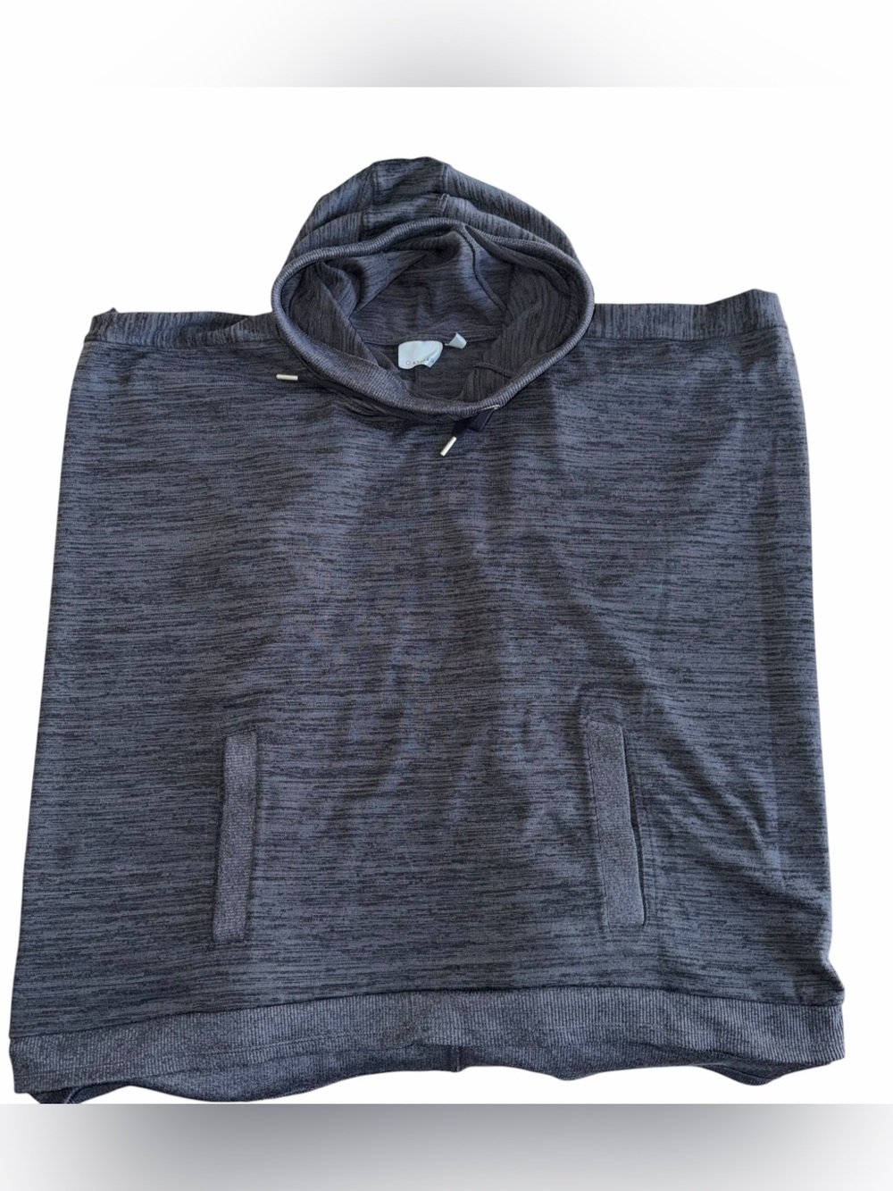 Athleta Blissful Poncho Hoodie Womens L Gray Space Dye Oversized Cowl Neck - Picture 5 of 9